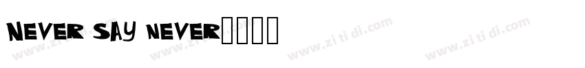 Never say never字体转换
